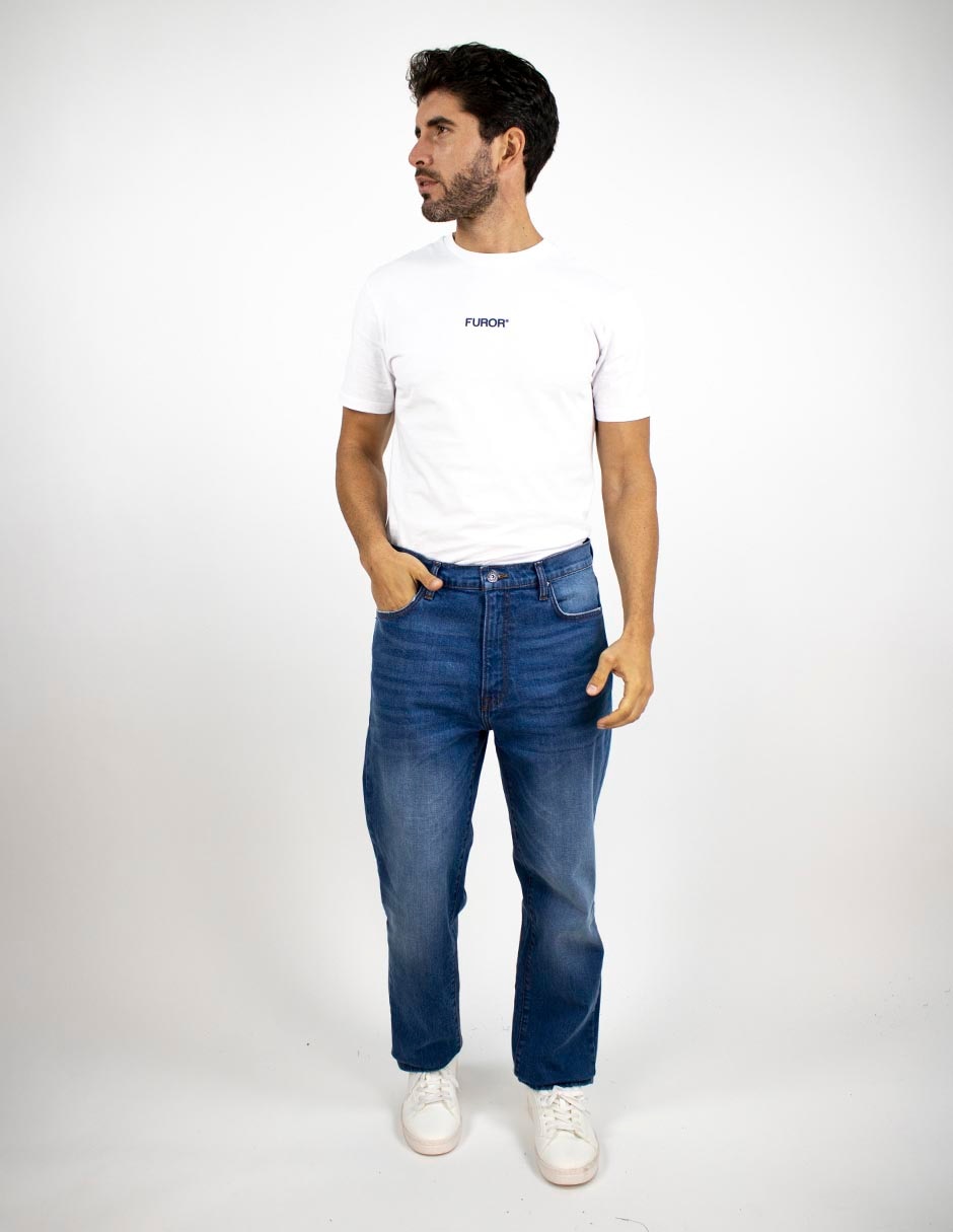 Jeans slim lavado stone wash para hombre 6