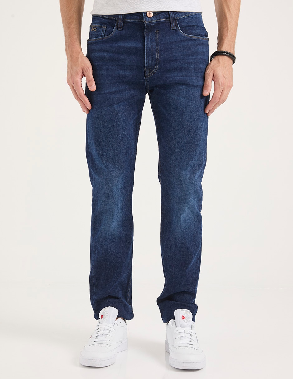 Jeans straight Silver Plate deslavado para hombre