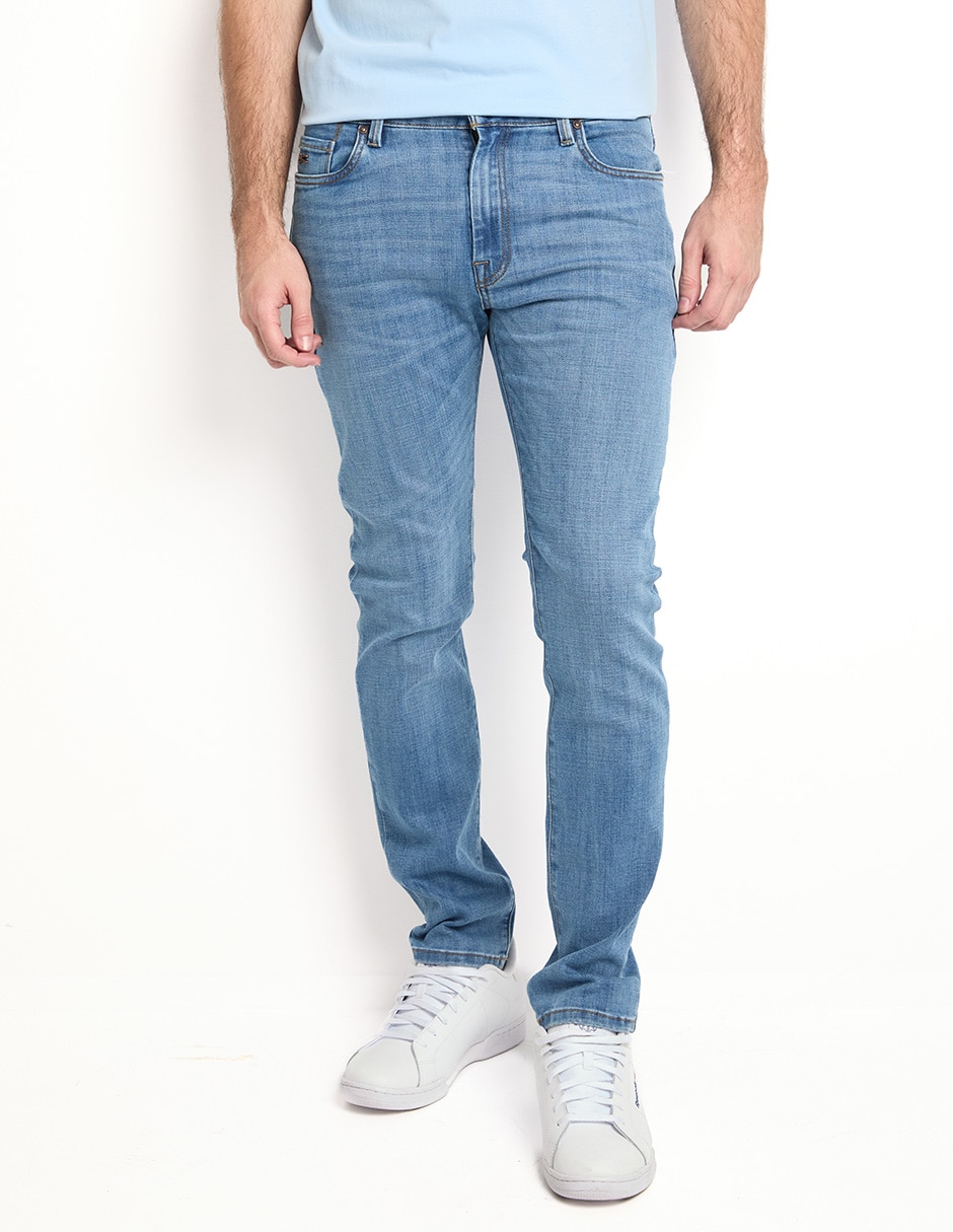 Jeans skinny stone wash para hombre