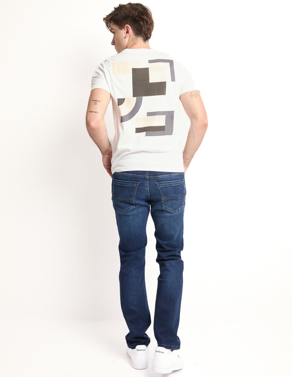 Jeans slim deslavado para hombre
