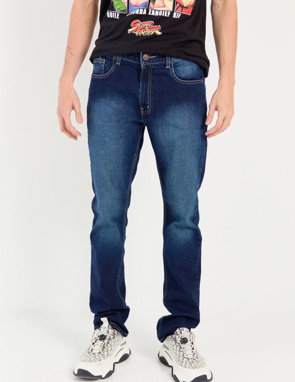Jeans slim Oggi deslavado para hombre