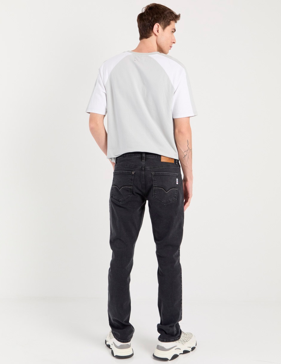Jeans straight Oggi lavado obscuro para hombre
