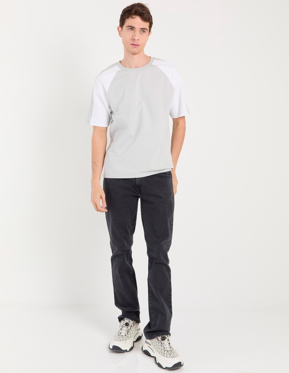 Jeans straight Oggi lavado obscuro para hombre