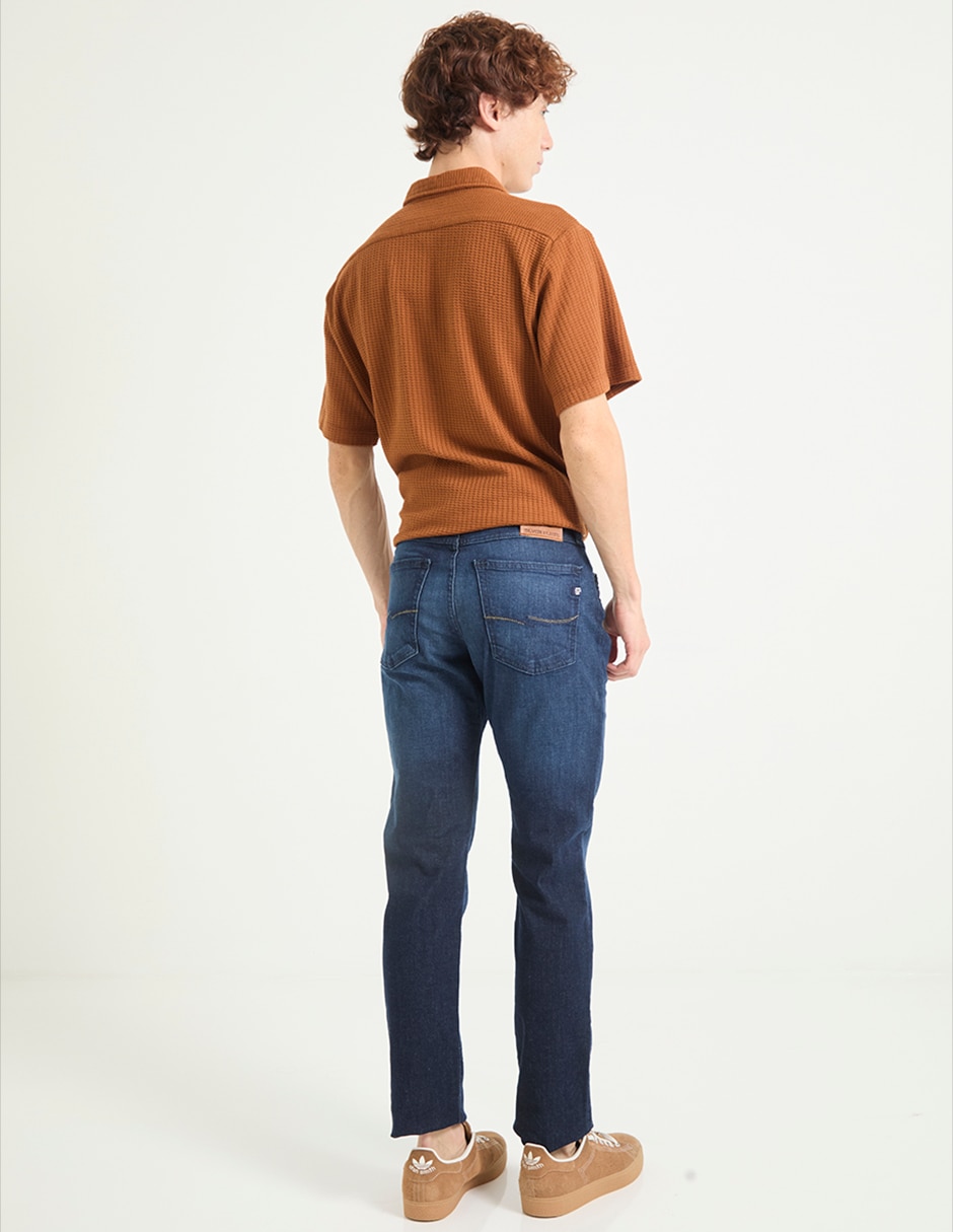 Jeans skinny lavado stone wash para hombre