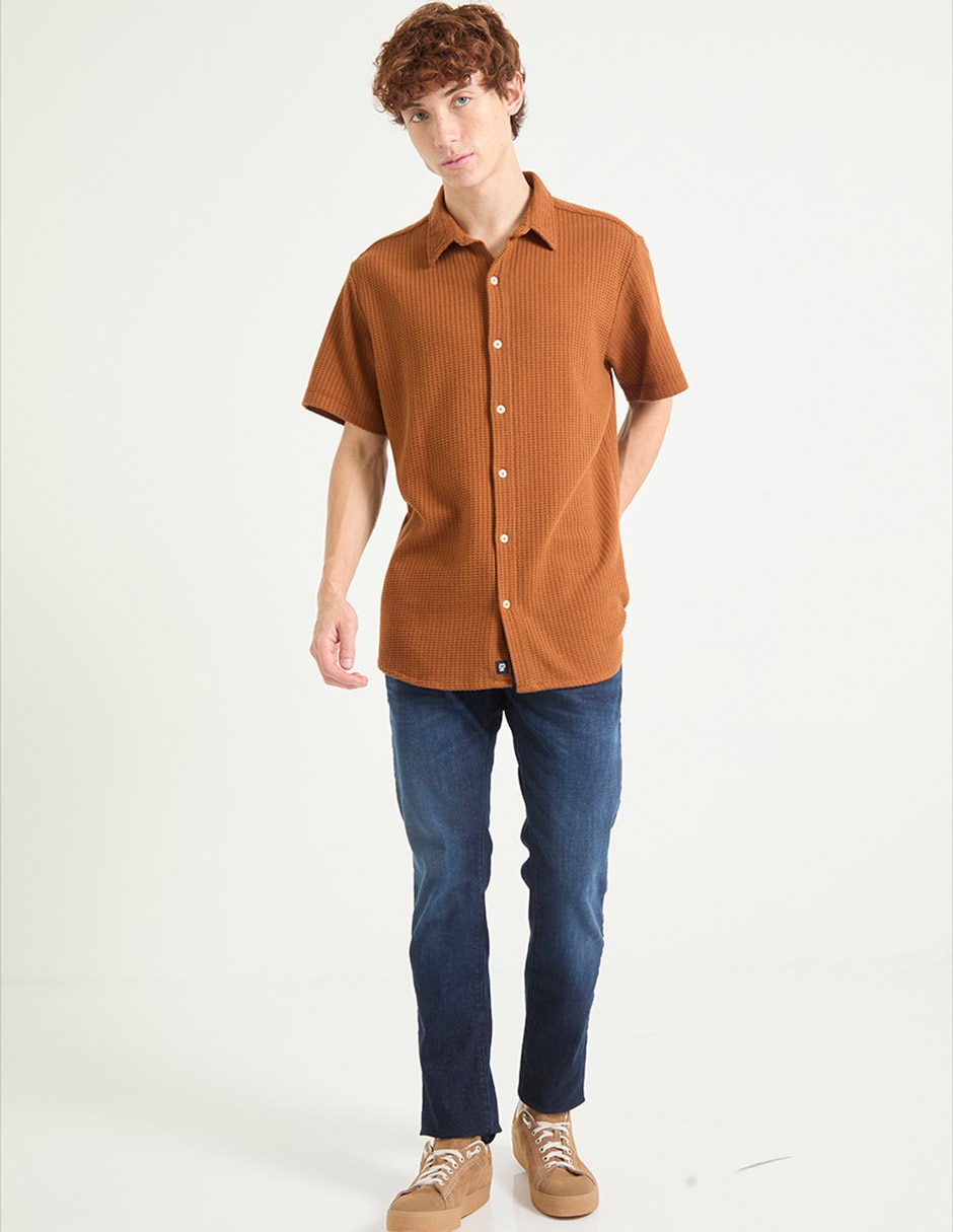 Jeans skinny lavado stone wash para hombre