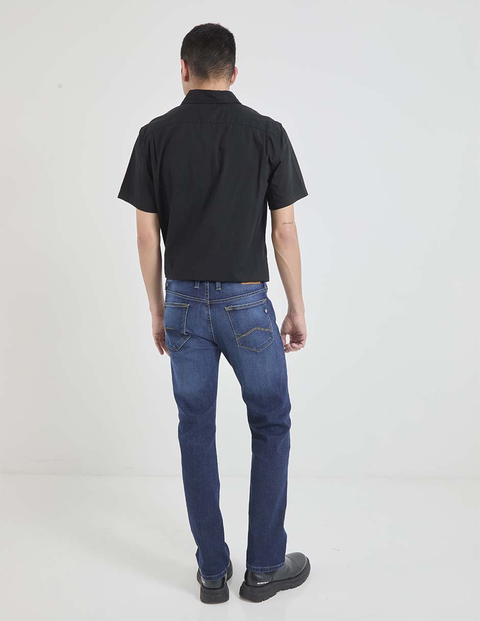 Jeans bota lavado stone wash para hombre