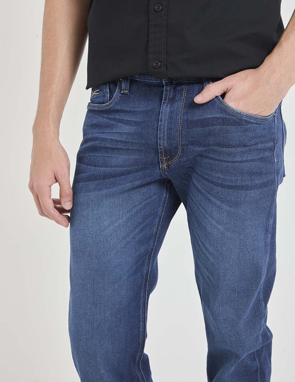 Jeans bota lavado stone wash para hombre