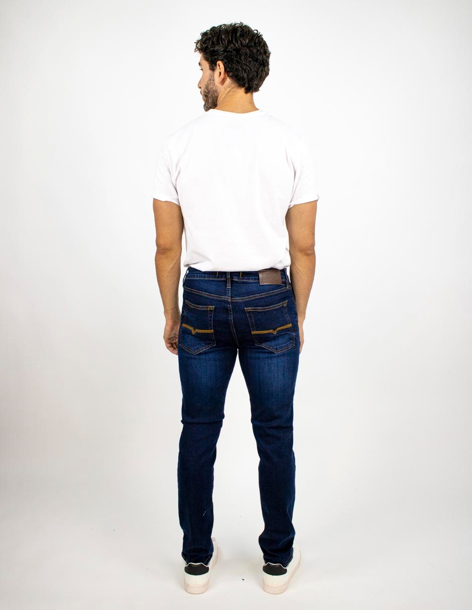 Jeans slim OS deslavado para hombre 5