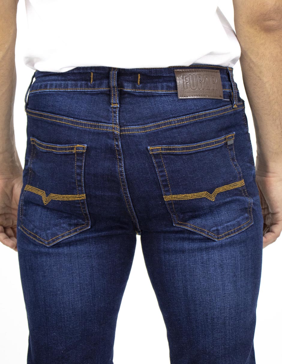 Jeans slim OS deslavado para hombre 7