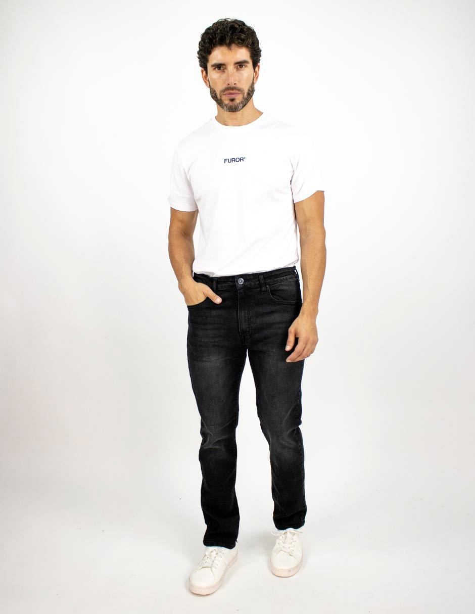 Jeans slim OS lavado obscuro para hombre 6