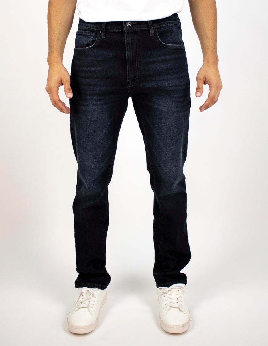 Jeans slim OS deslavado para hombre 1