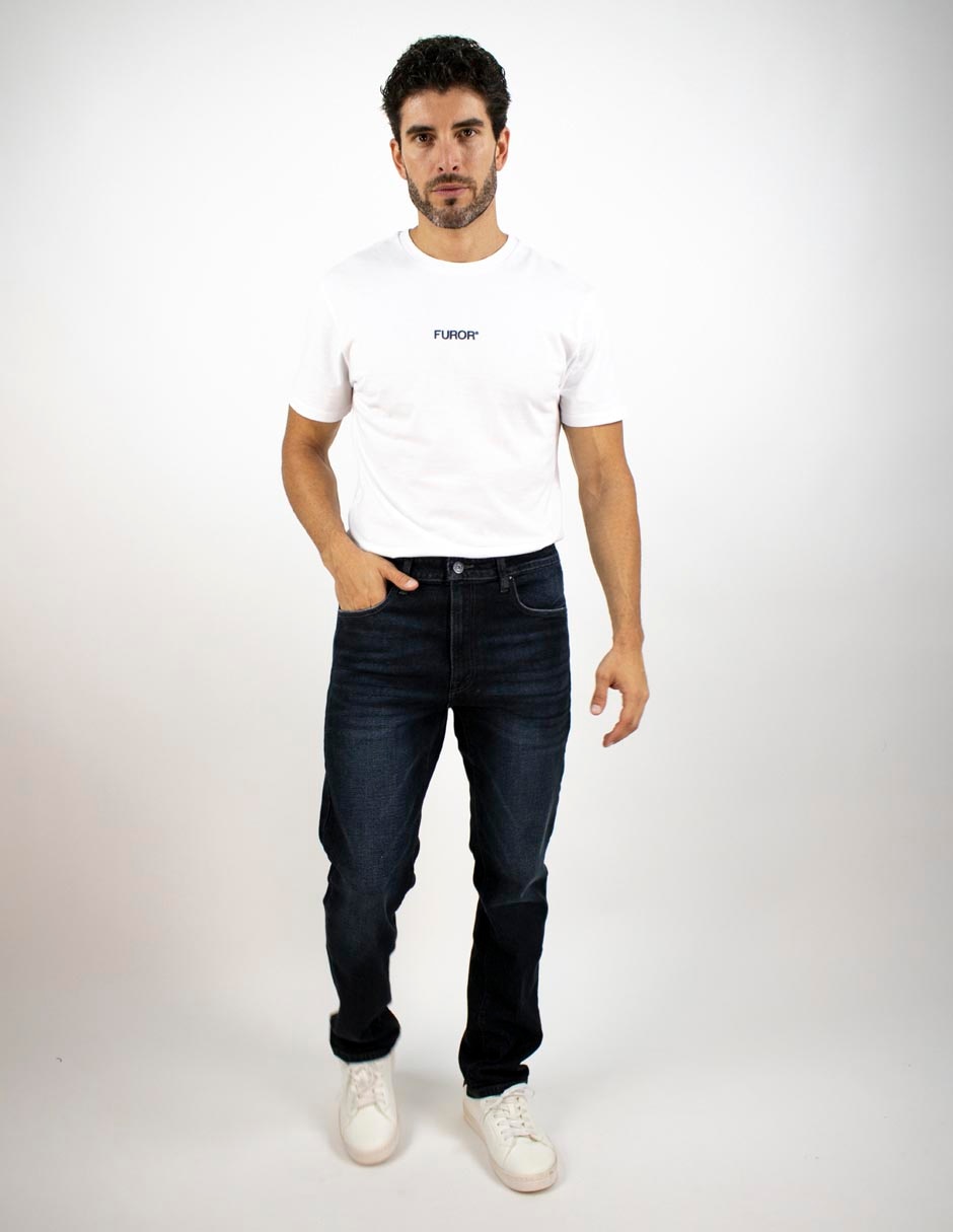 Jeans slim OS deslavado para hombre 6