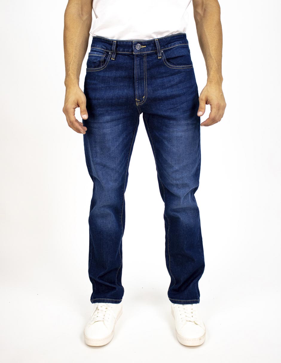 Jeans slim deslavado para hombre 1