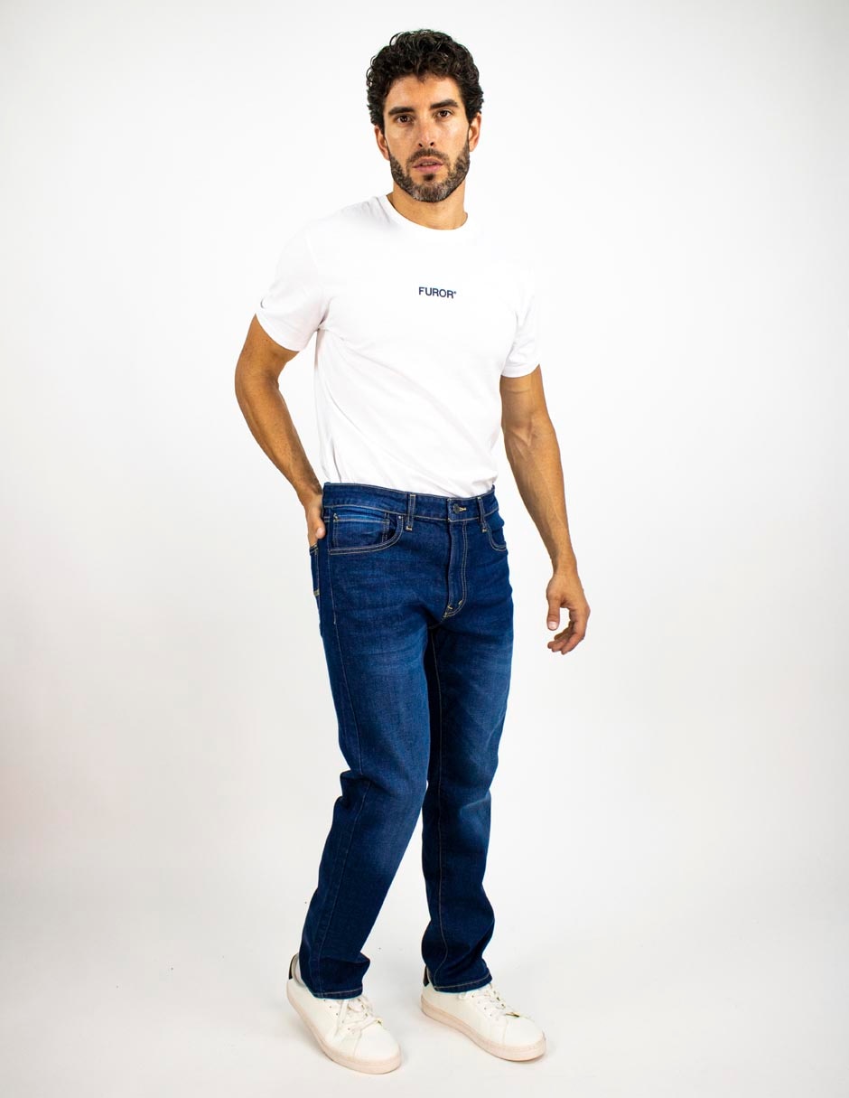 Jeans slim deslavado para hombre 6