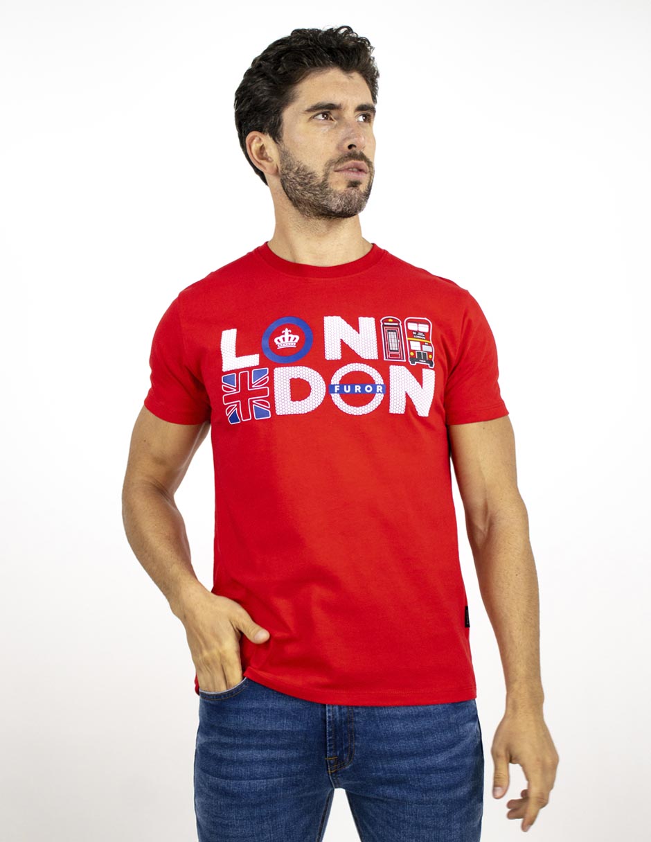 Playera Furor London cuello redondo para hombre