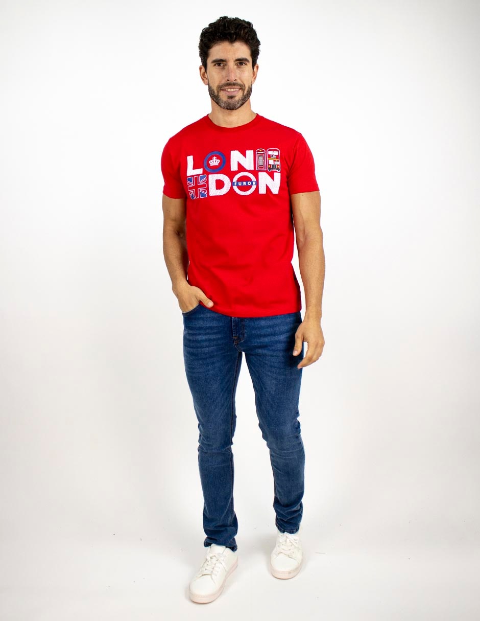 Playera Furor London cuello redondo para hombre