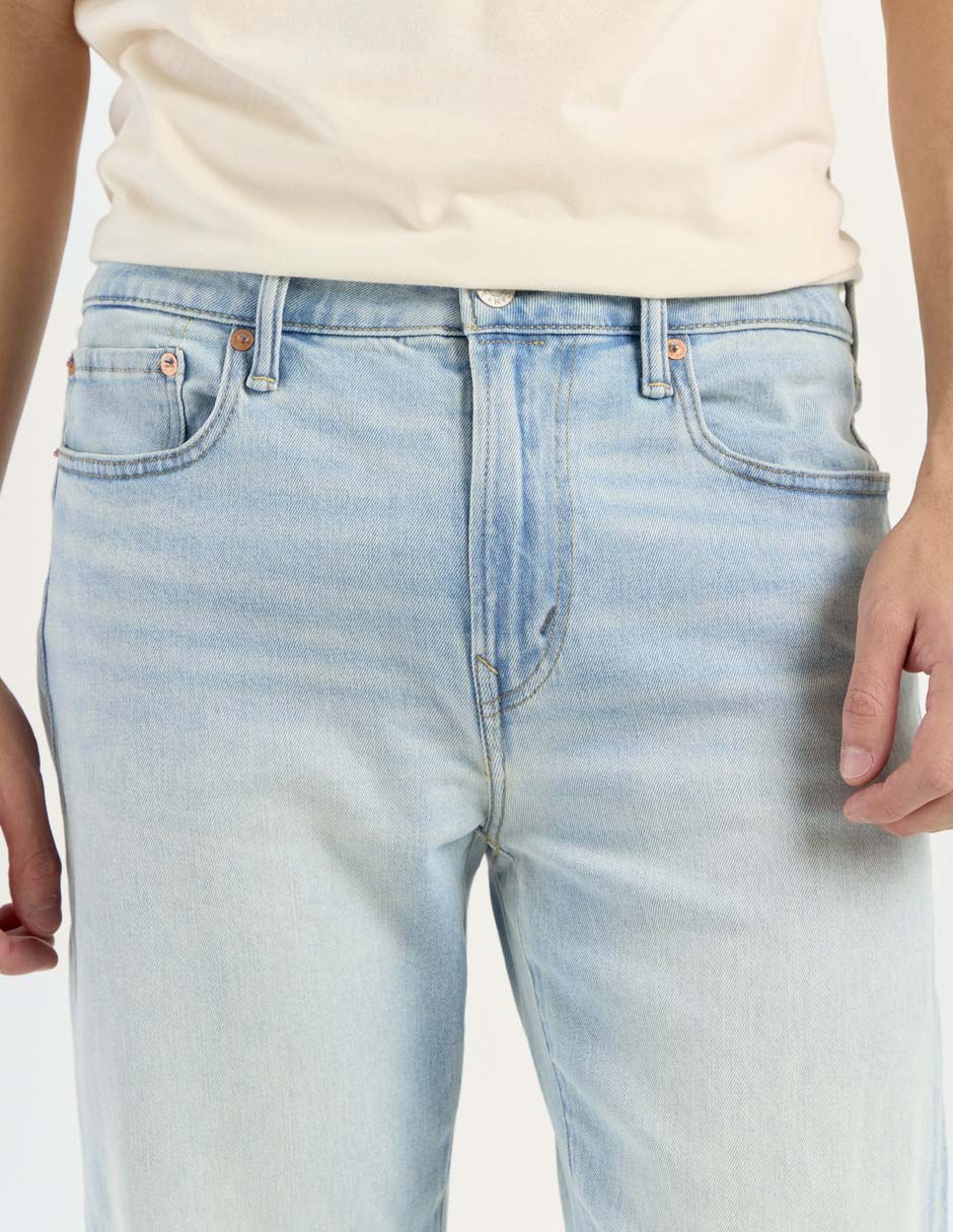 Jeans straight American Eagle lavado claro para hombre