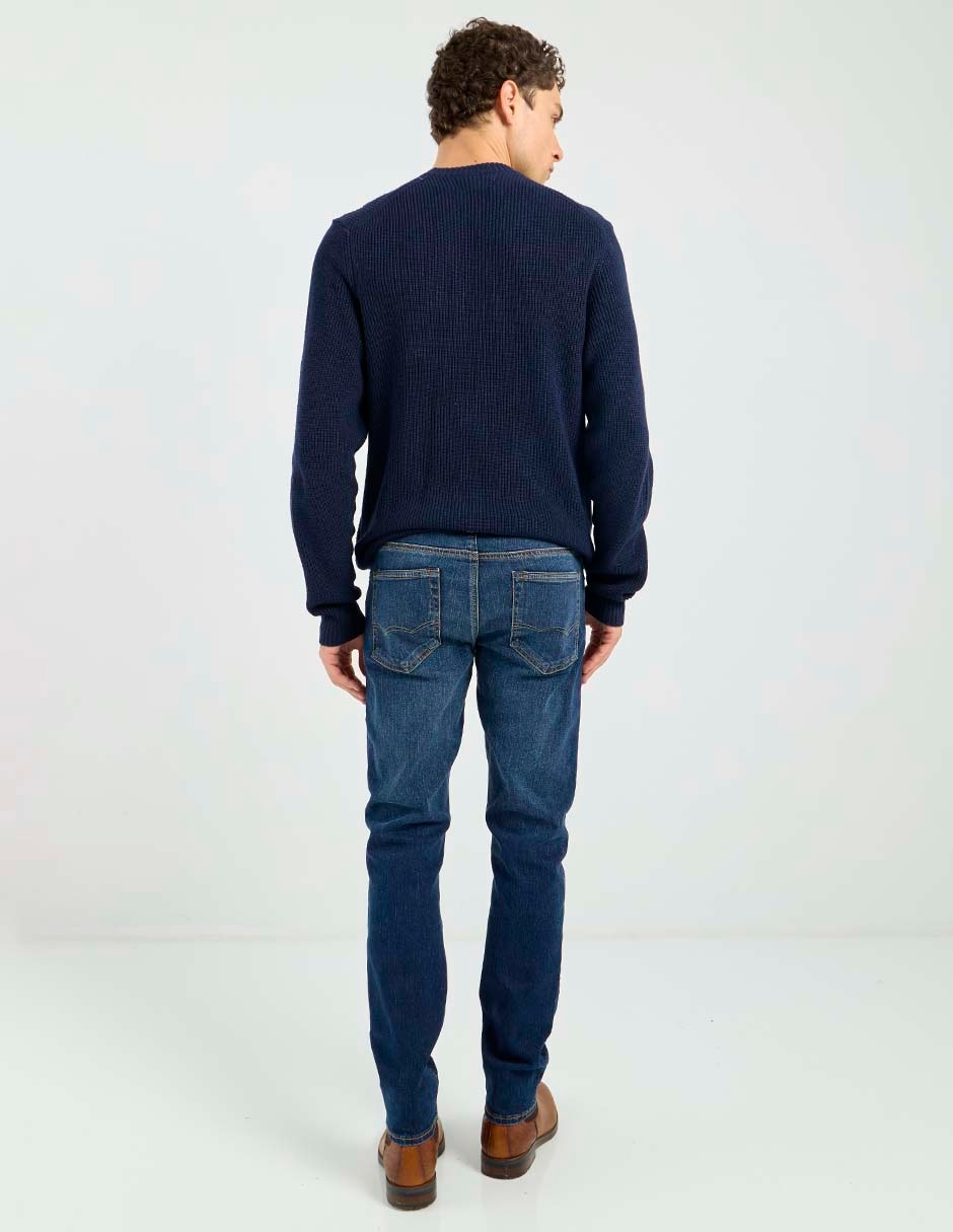Jeans slim deslavado para hombre