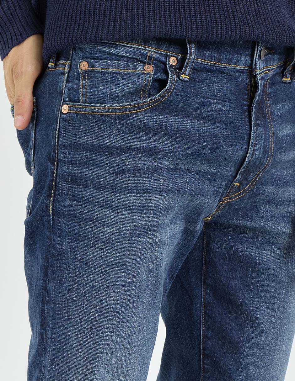 Jeans slim deslavado para hombre