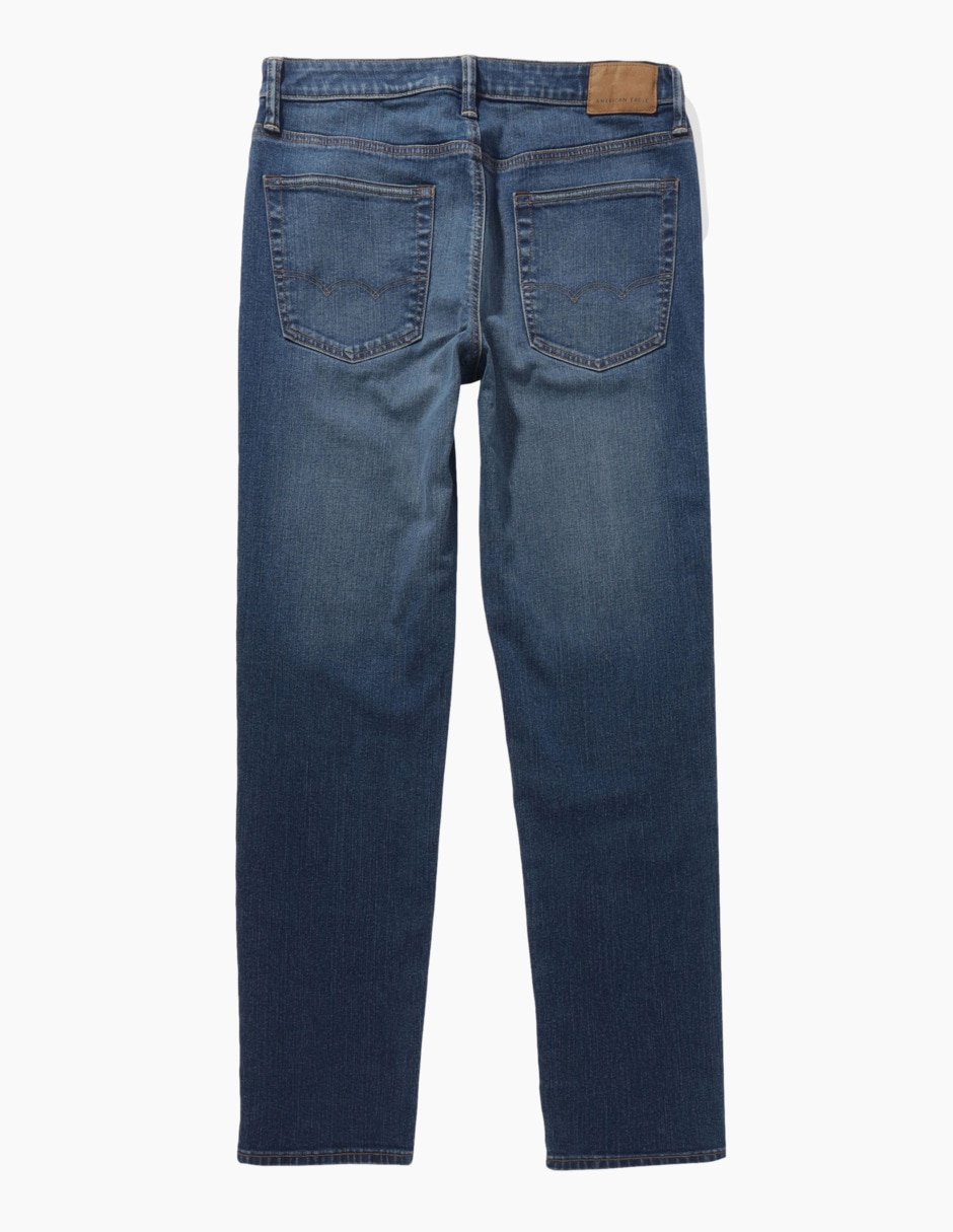 Jeans straight lavado obscuro para hombre