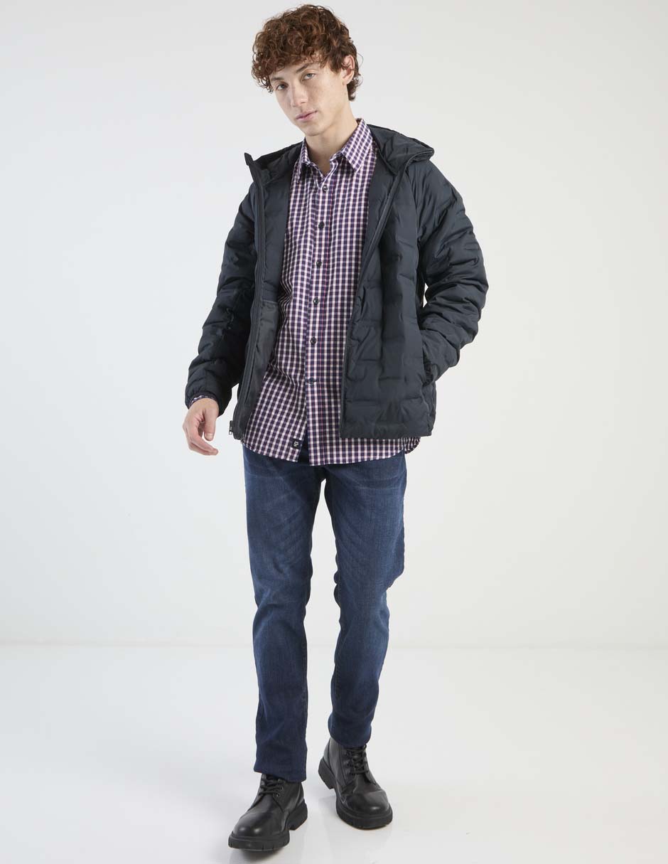 Jeans straight deslavado para hombre