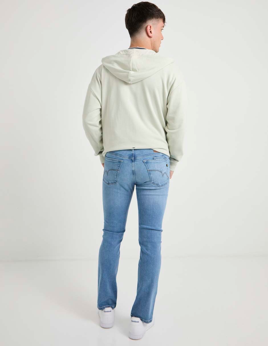 Jeans straight deslavado para hombre 5