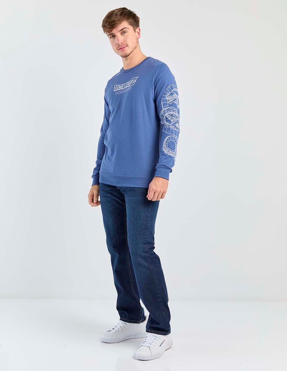 Jeans straight lavado obscuro para hombre