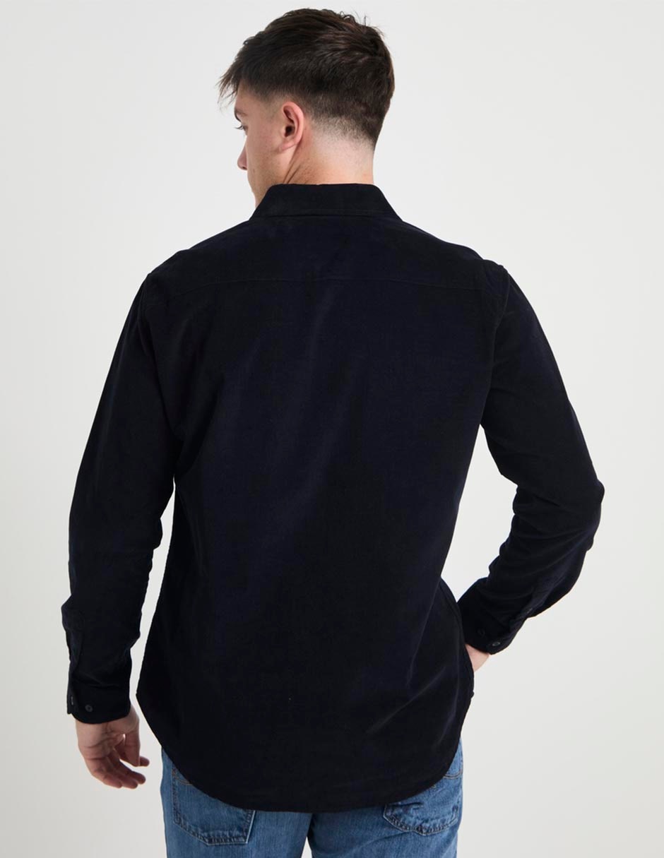 Camisa casual de algodón manga larga para hombre