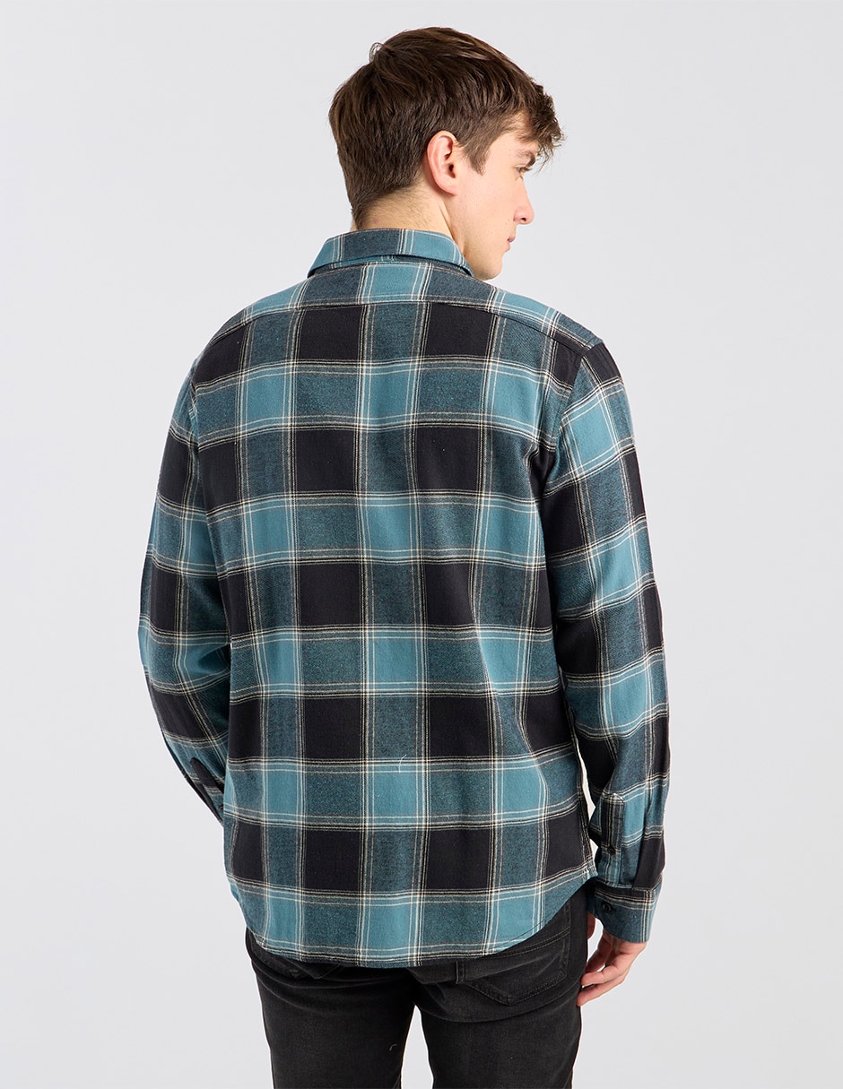 Camisa casual manga larga para hombre 4