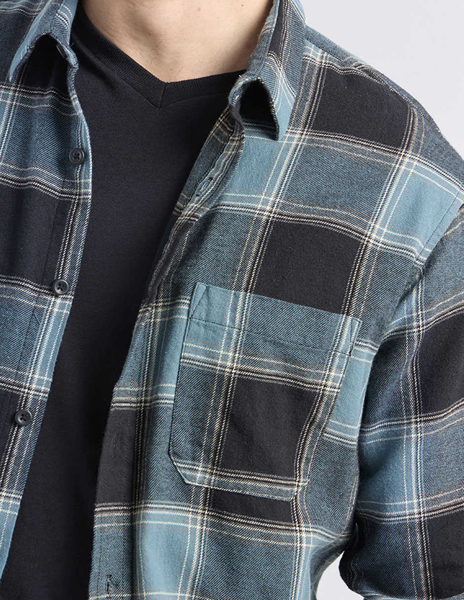 Camisa casual manga larga para hombre 2