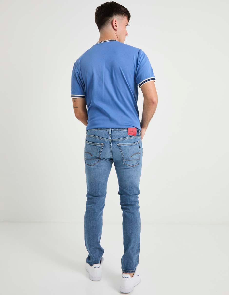 Jeans straight lavado medio para hombre