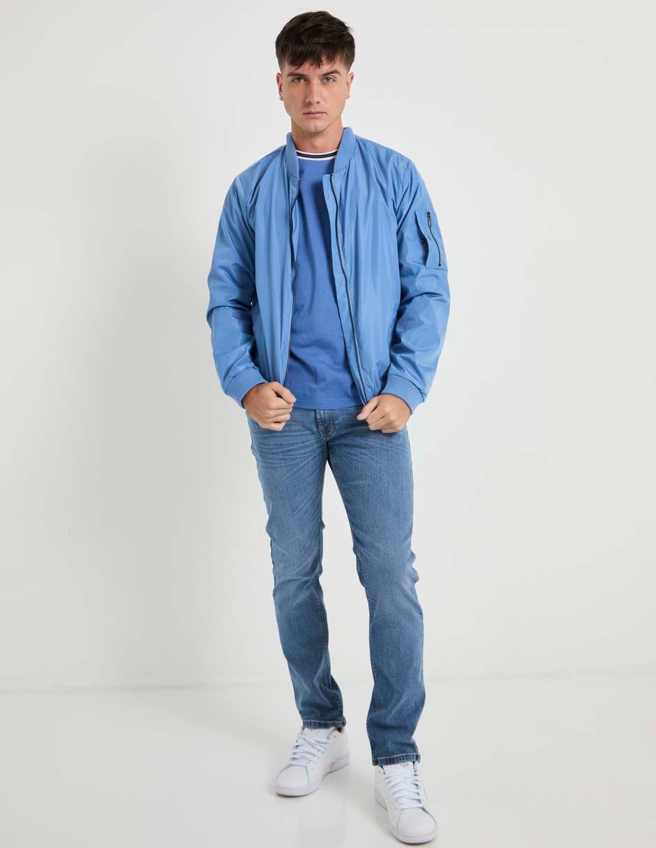 Jeans straight lavado medio para hombre