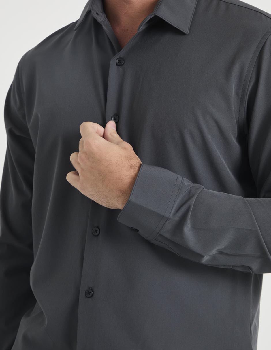 Camisa casual manga larga para hombre 2