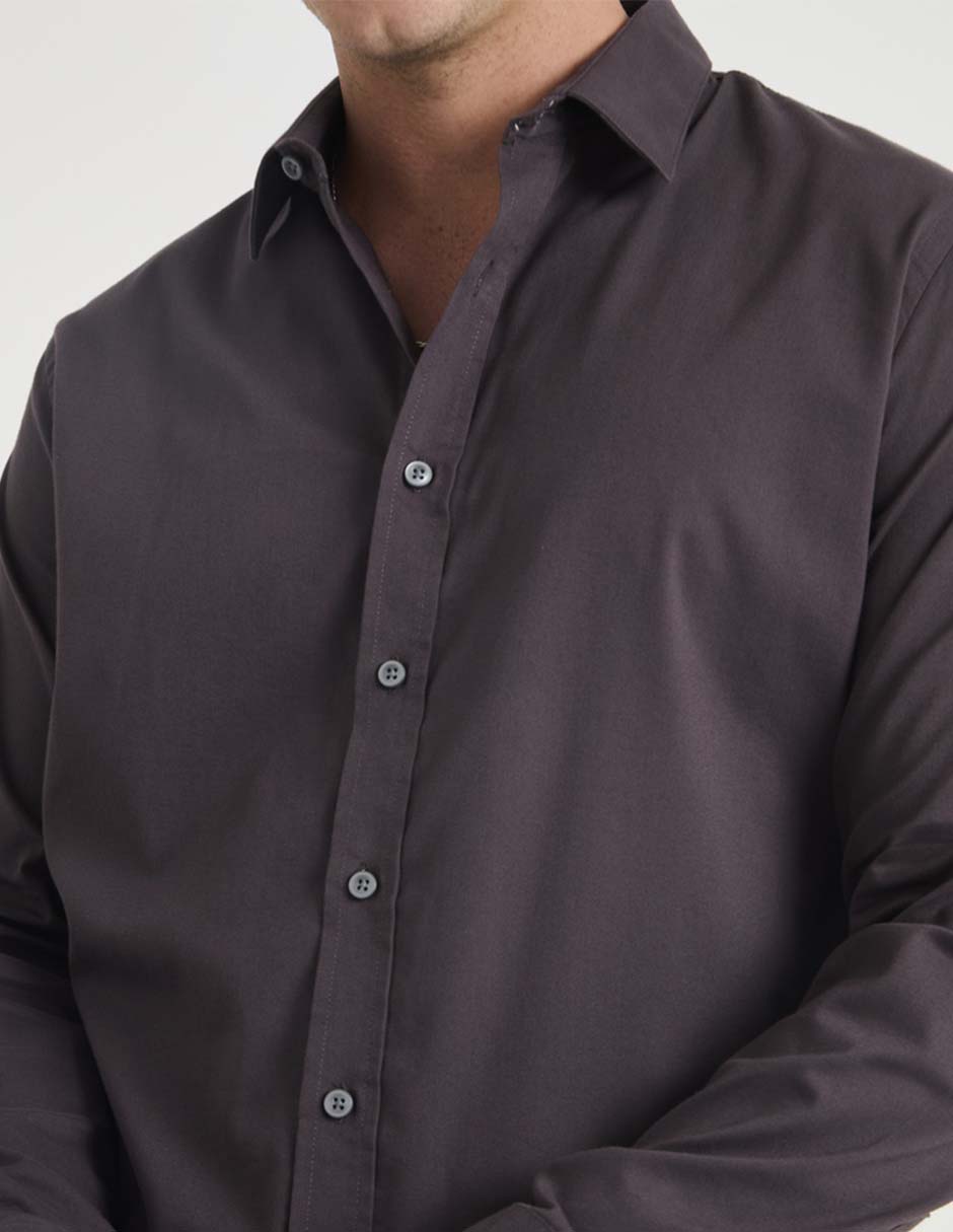 Camisa casual manga larga para hombre