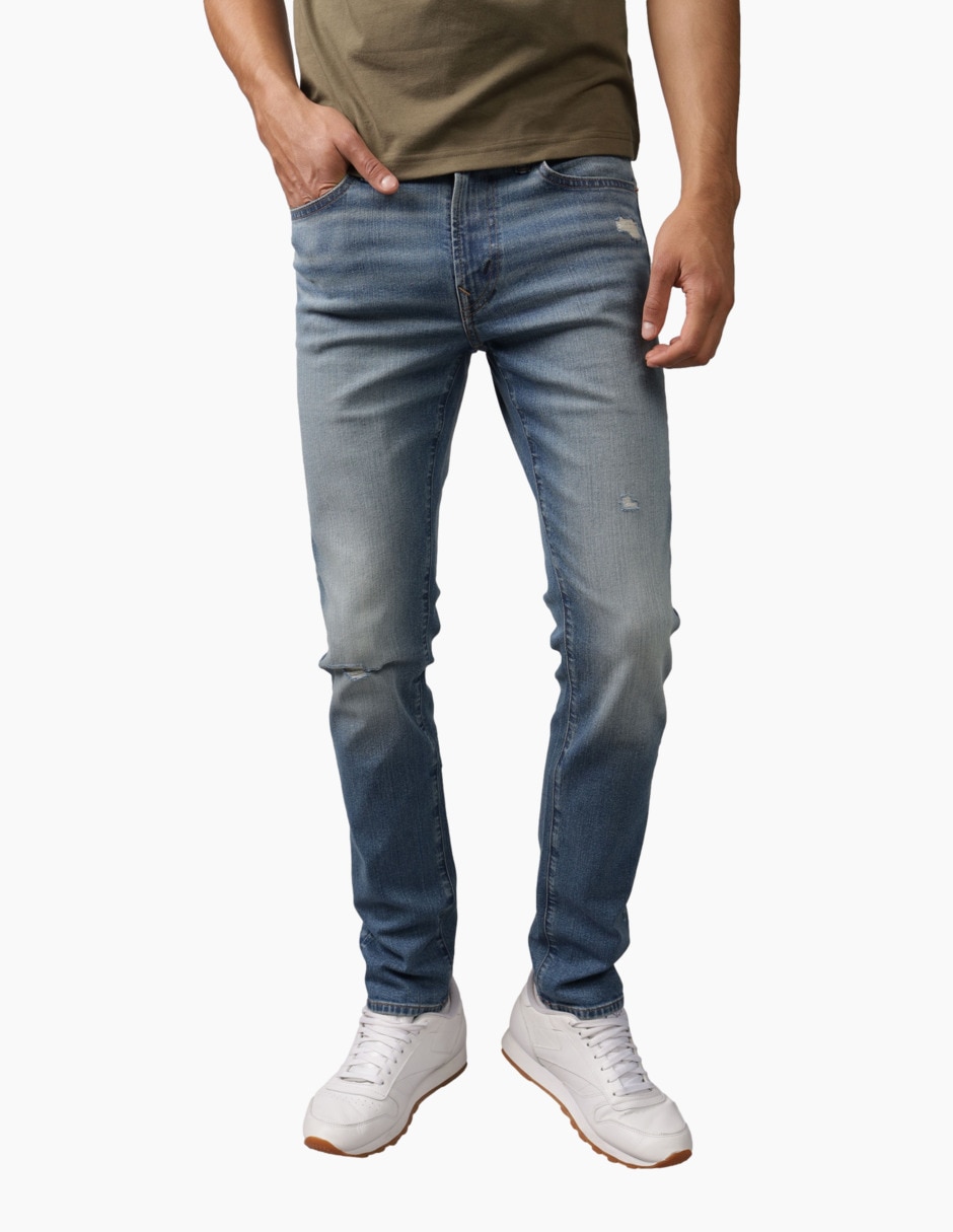 Jeans slim deslavado para hombre Jeans slim deslavado para hombre