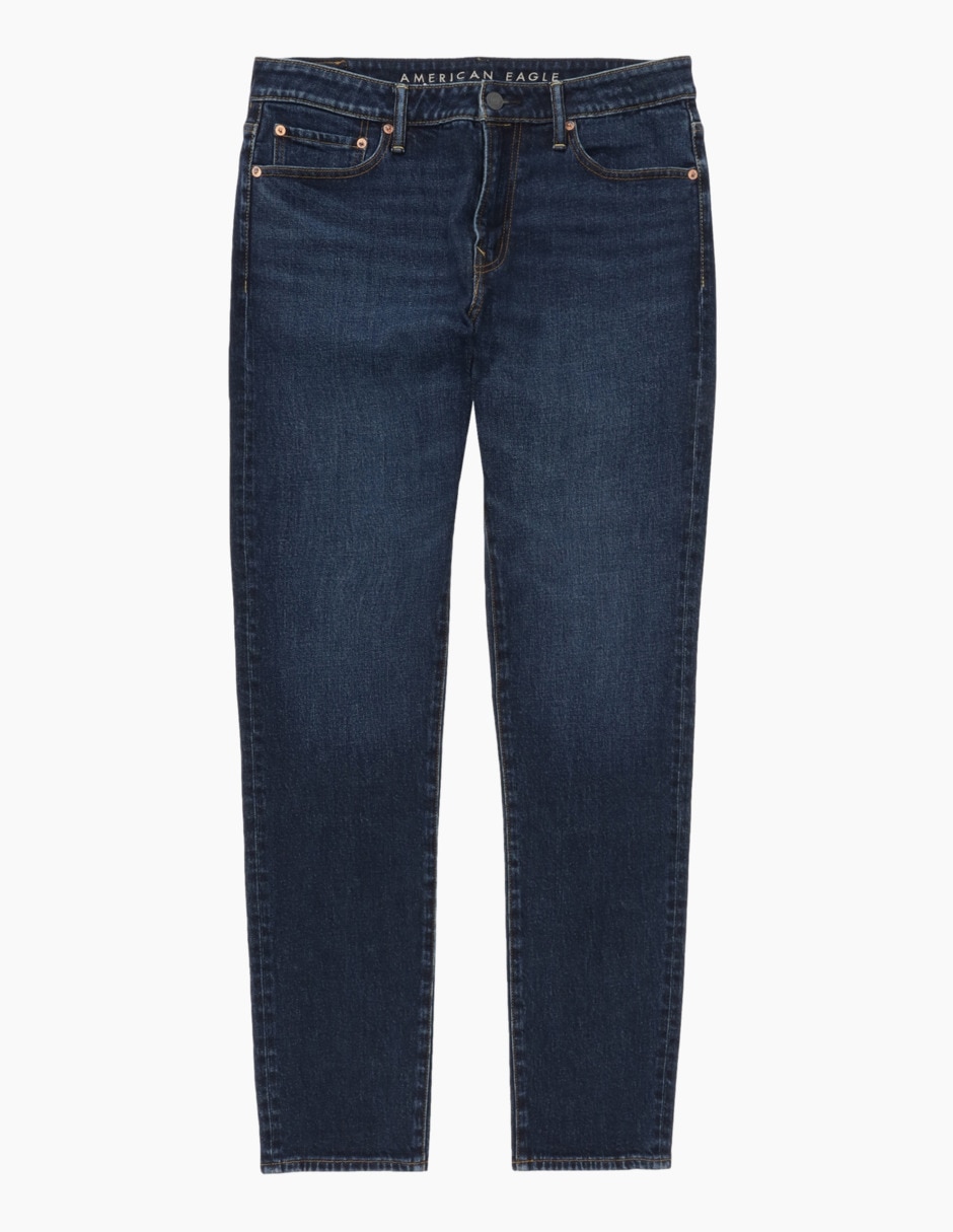Jeans skinny lavado obscuro para hombre 3