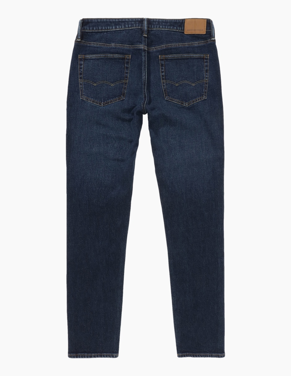 Jeans skinny lavado obscuro para hombre 4