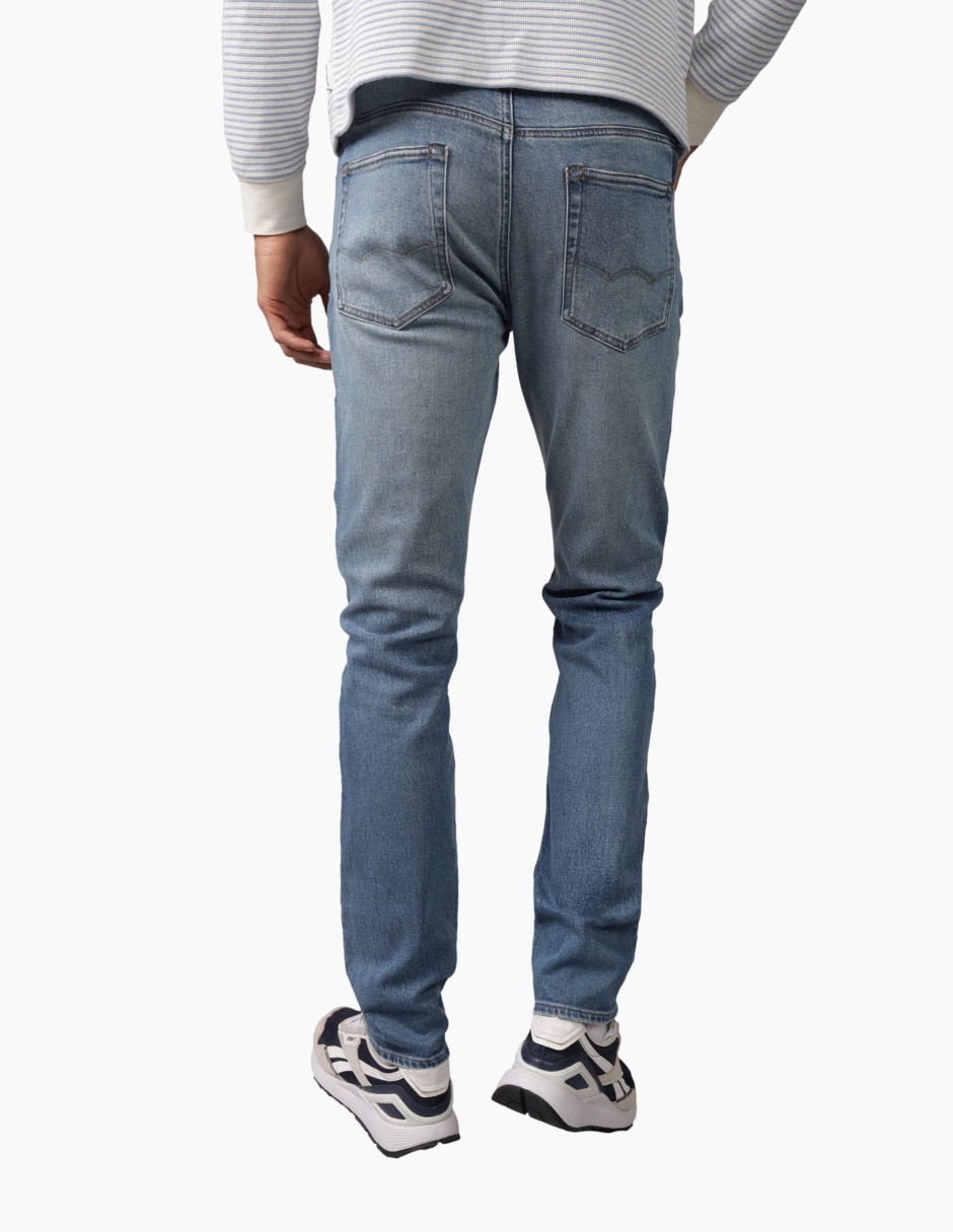 Jeans skinny lavado medio para hombre