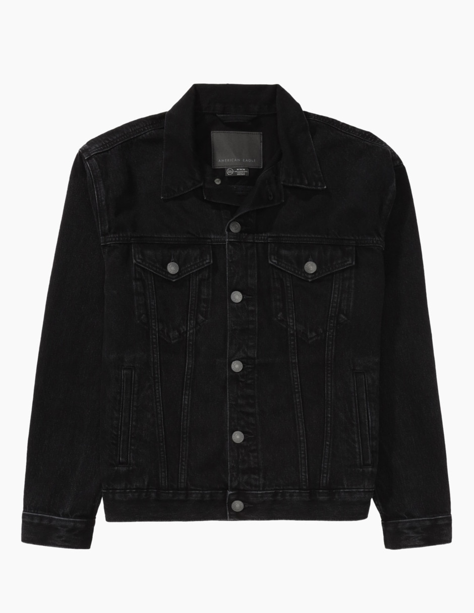 Chamarra denim con bolsillos para hombre