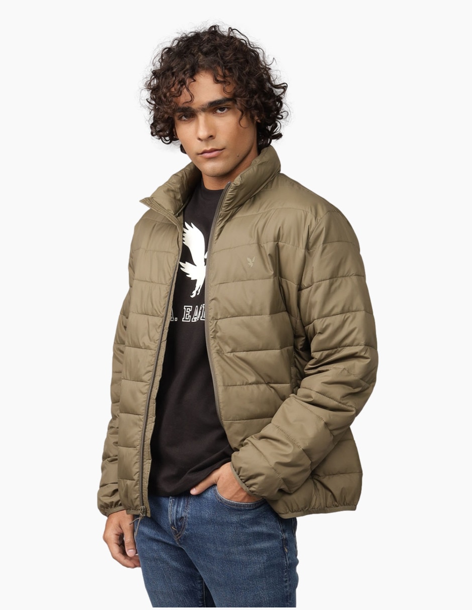 Chamarra acolchada con bolsillos para hombre Chamarra acolchada con bolsillos para hombre