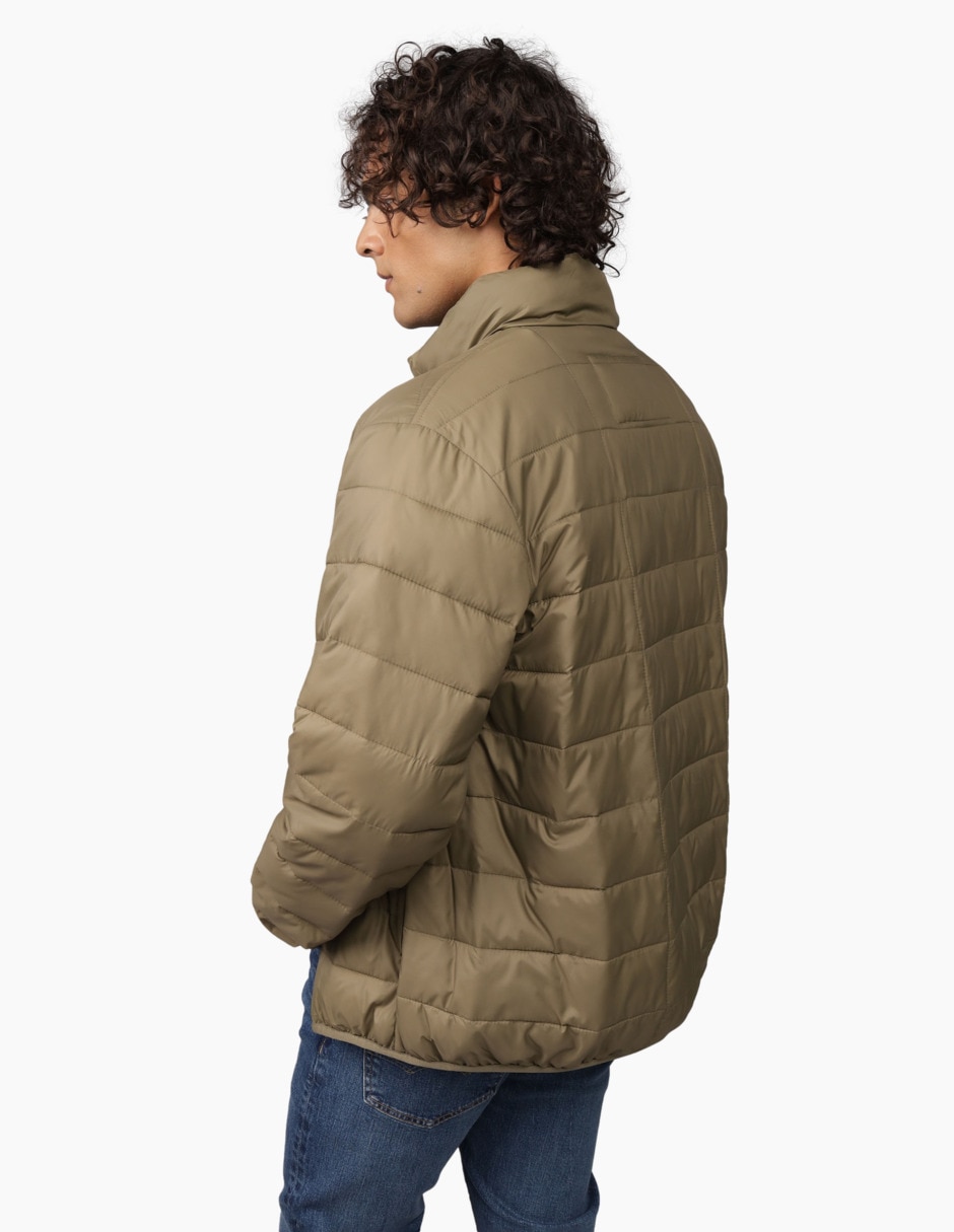 Chamarra acolchada con bolsillos para hombre