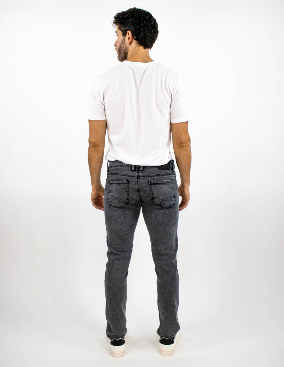 Jeans slim deslavado para hombre