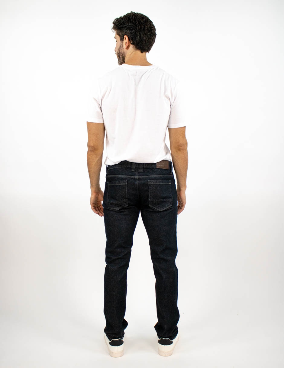 Jeans slim lavado obscuro para hombre