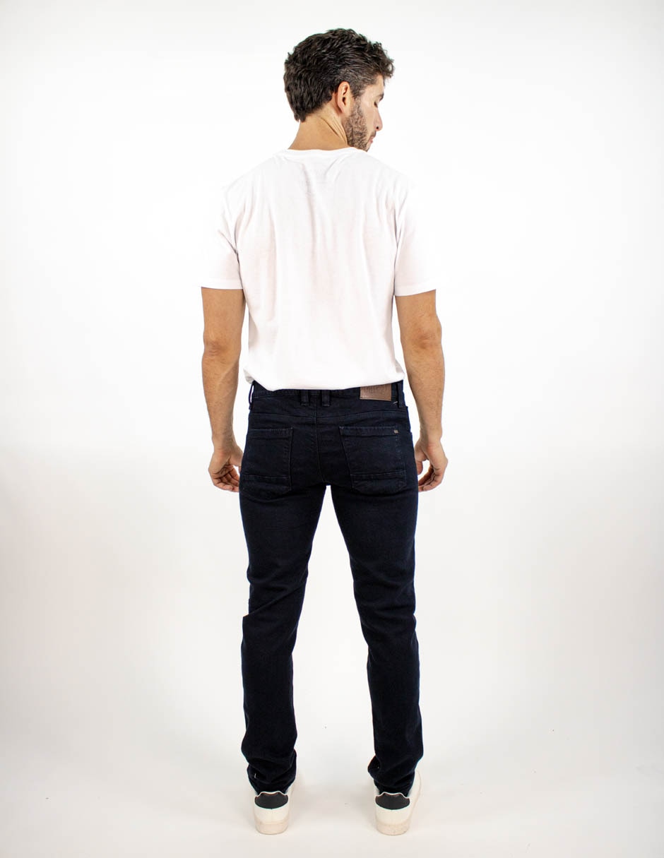Jeans slim lavado obscuro para hombre