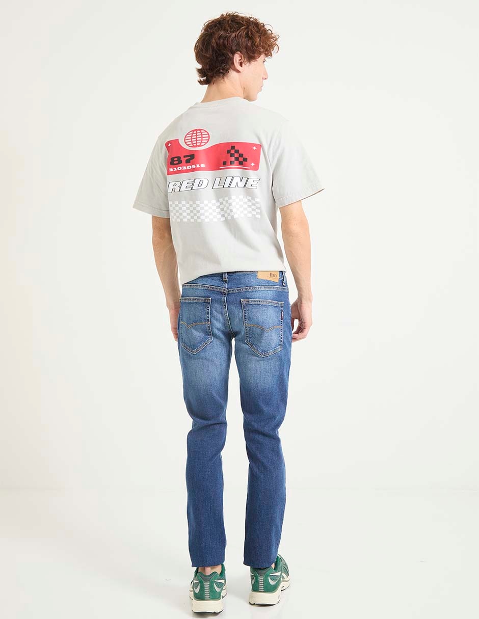 Jeans skinny Oggi deslavado para hombre
