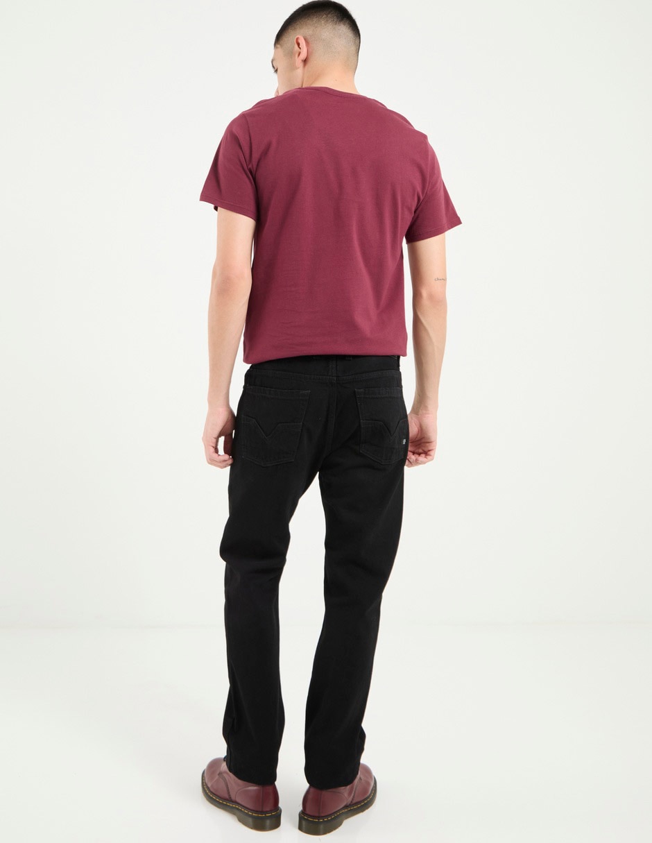 Jeans straight lavado obscuro para hombre