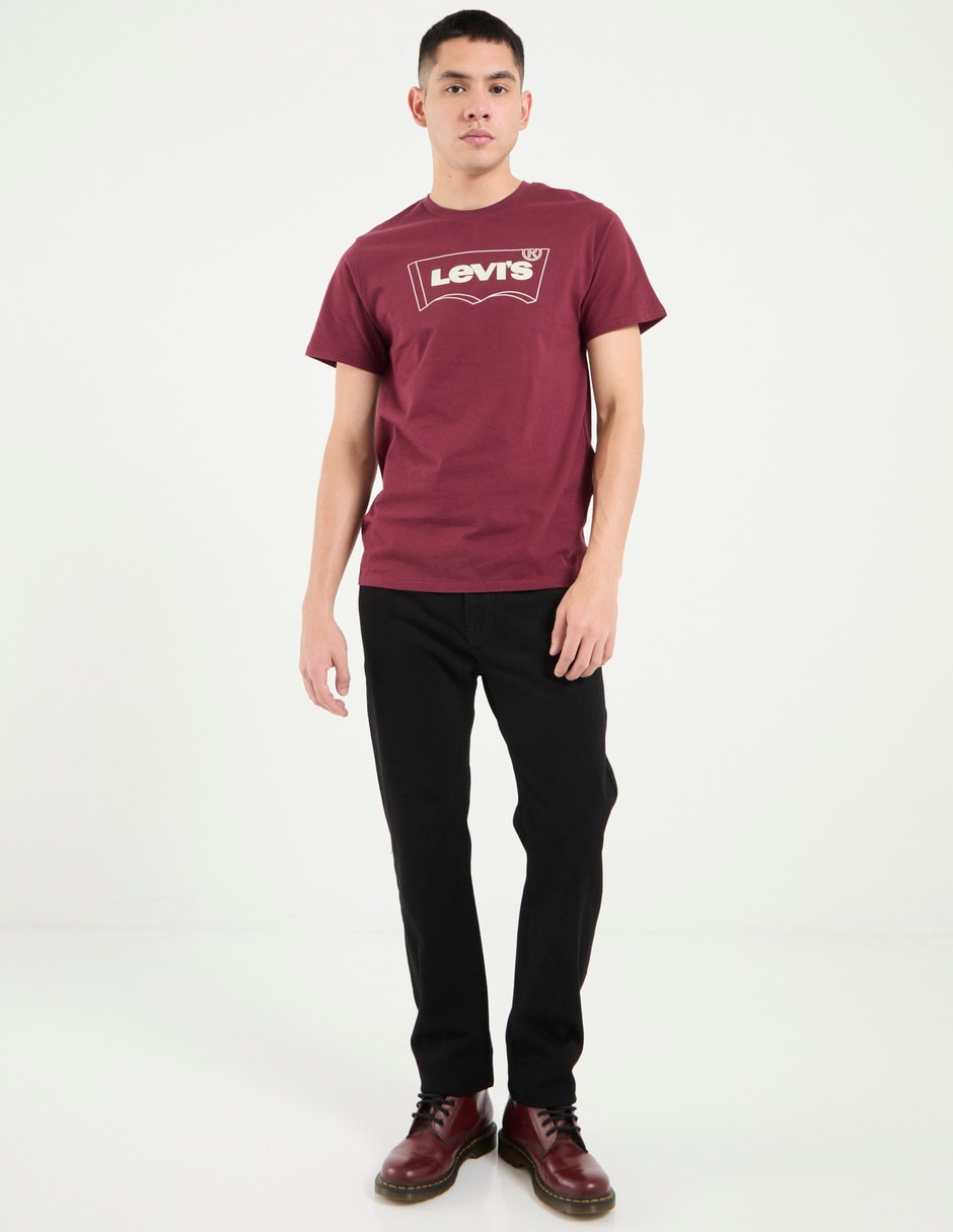 Jeans straight lavado obscuro para hombre