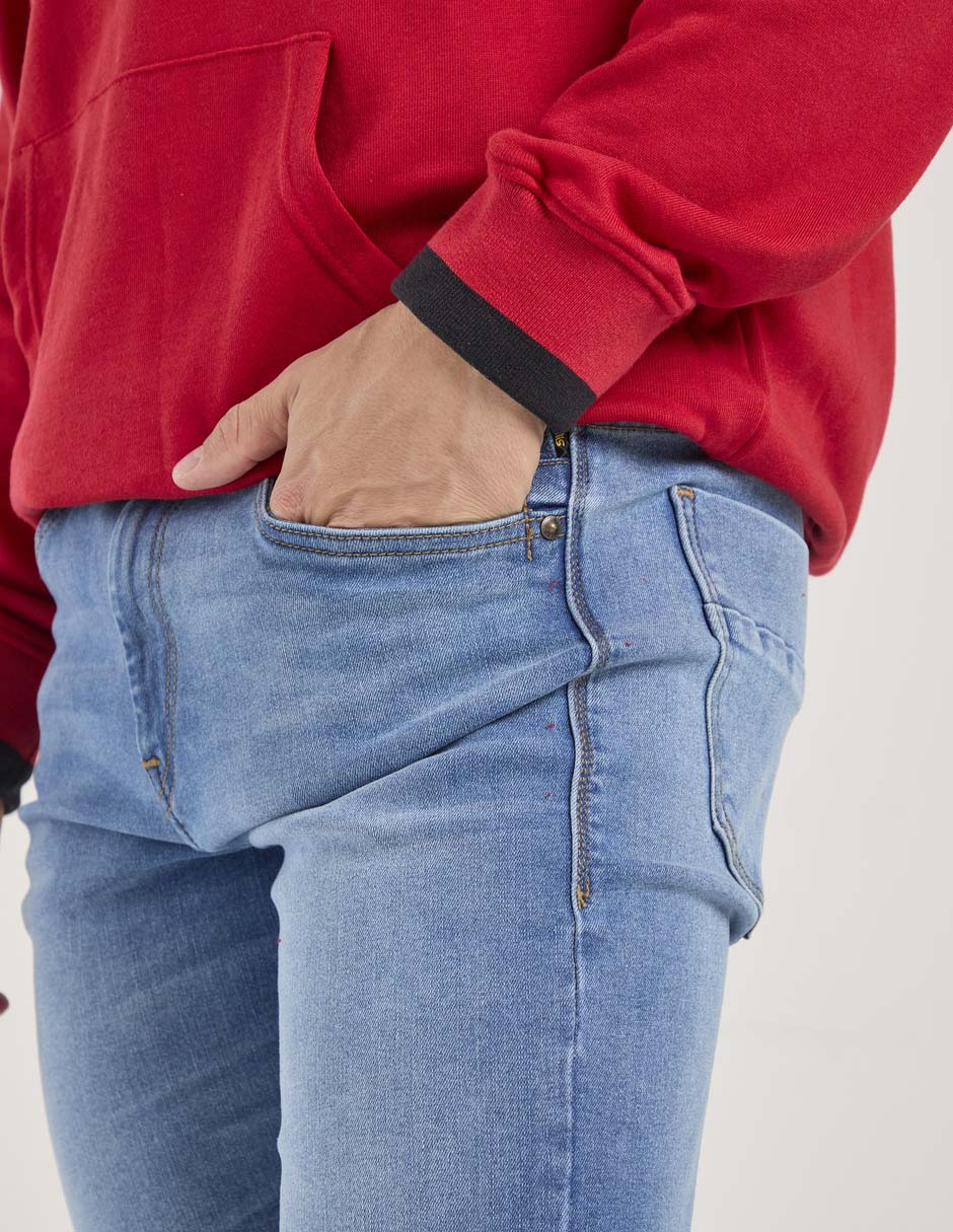 Jeans slim deslavado para hombre 7