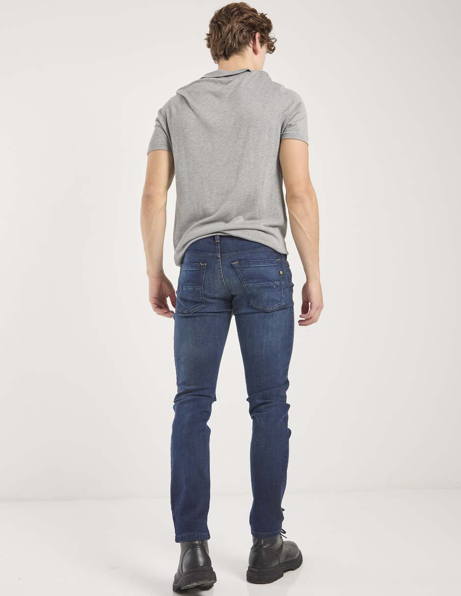 Jeans skinny deslavado para hombre 5