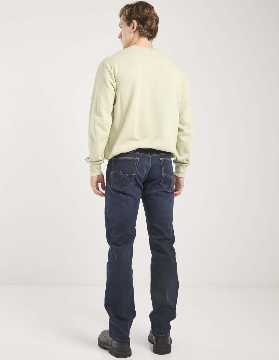 Jeans straight Silver Plate lavado obscuro para hombre